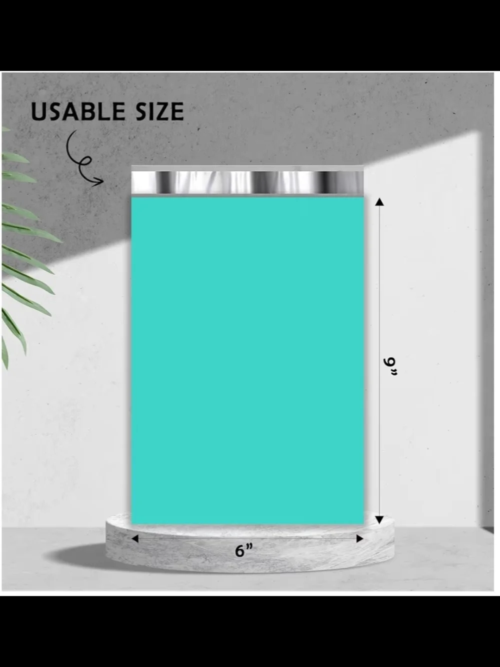 40 Turquoise Teal Flat Poly Mailers 20 6x9 + 20 10x13 Self Seal Shipping Bags